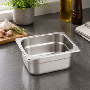 Paslanmaz Çelik Gastronom Küvet GN 1/6-65 (17,6 x 16,2 x 6,5 CM)