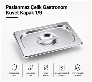 Paslanmaz Çelik Gastronom Küvet Kapak 1/9