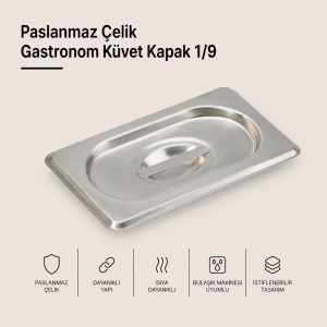 Paslanmaz Çelik Gastronom Küvet Kapak 1/9