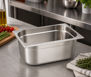 GN 1/2-150 Paslanmaz Çelik Gastronom Küvet 15 cm | 9,5 L