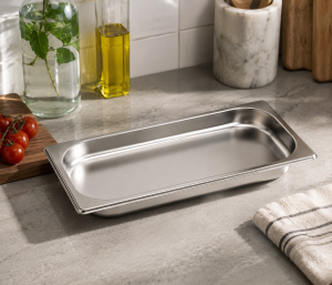 Paslanmaz Çelik Gastronom Küvet GN 1/3-40 (32,5 x 17,6 x 4 CM)