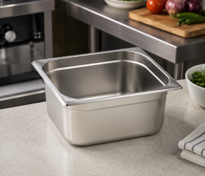 Paslanmaz Çelik Gastronom Küvet GN 2/3-150 (35,4 x 32,5 x 15 CM)