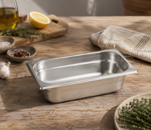 Paslanmaz Çelik Gastronom Küvet GN 1/9-65 (17,6 x 10,8 x 6,5 CM)