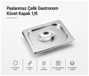 Paslanmaz Çelik Gastronom Küvet Kapak 1/6