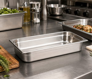 GN 1/1-100 Paslanmaz Çelik Gastronom Küvet 10 cm | 14 L