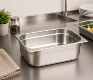 GN 1/2-100 Paslanmaz Çelik Gastronom Küvet 10 cm | 6,5 L