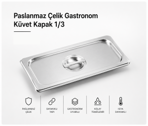 Paslanmaz Çelik Gastronom Küvet Kapak 1/3